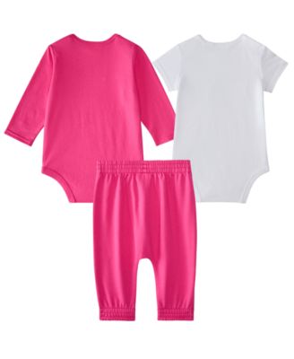 Baby Girls' Logo Bodysuits and Pants, 3-Piece Set