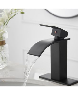 Waterfall Single Hole Single-Handle Low-Arc Bathroom Faucet