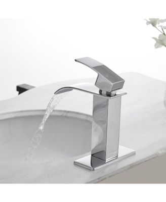 Waterfall Single Hole Single-Handle Low-Arc Bathroom Faucet
