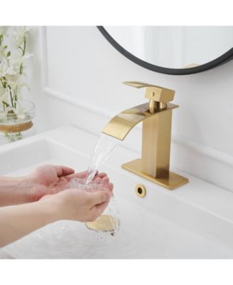 Waterfall Single Hole Single-Handle Low-Arc Bathroom Faucet