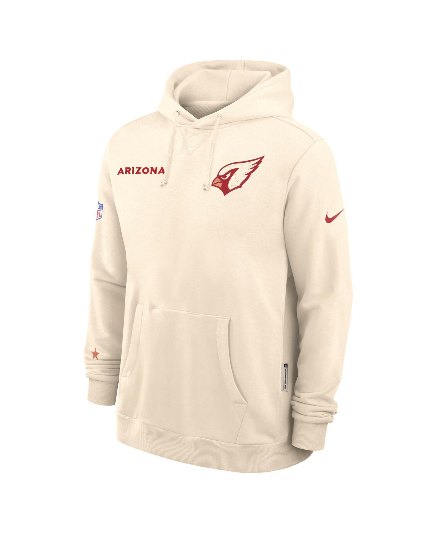 Men's Natural Arizona Cardinals 2025 NFL Rivalries Sideline Dri-Fit Hoodie
