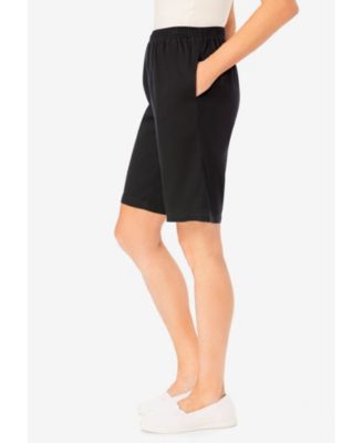 Women's Within 7-Day Elastic-Waist Pull-On Cotton Denim Shorts