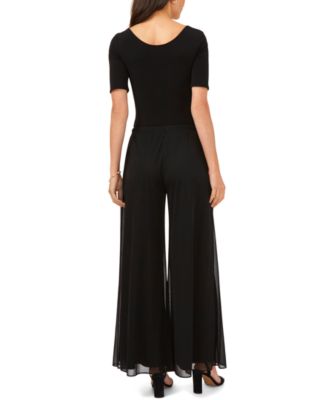 Women's Mesh Wide-Leg Dress Pants