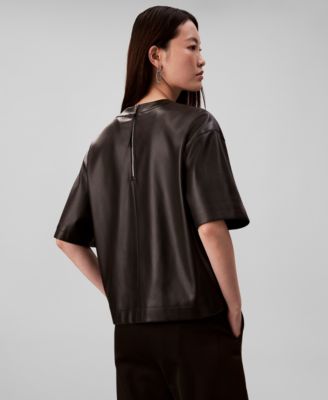 Women's Crinkled Relaxed Fit Top