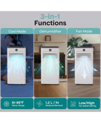 Portable Air Conditioner - 1000 BTU (ASHRAE) Compact Cooling Unit with Window Mount Kit for Home Use