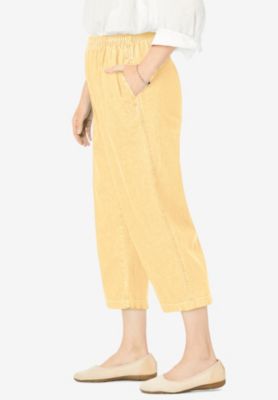 Women's Within 7-Day Elastic-Waist Pull-On Cotton Denim Capri Jeans