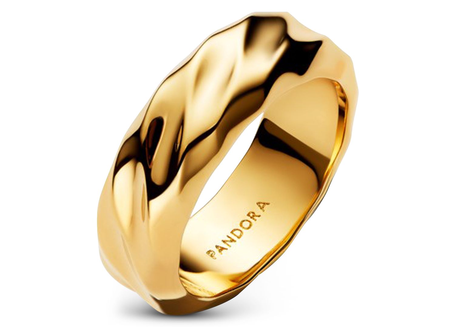 Rippled Wide Band Ring
