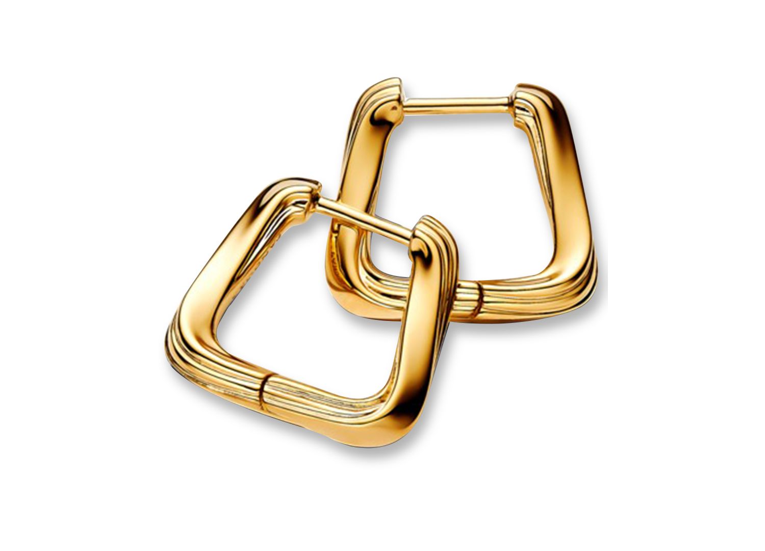 Twisted Triangle Small Hoop Earrings