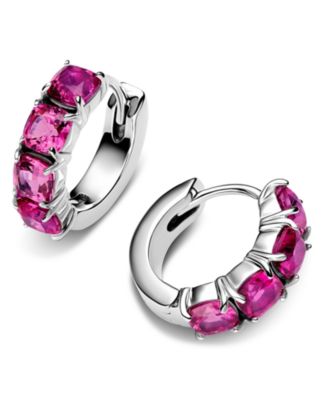 Pink Hoop Earrings