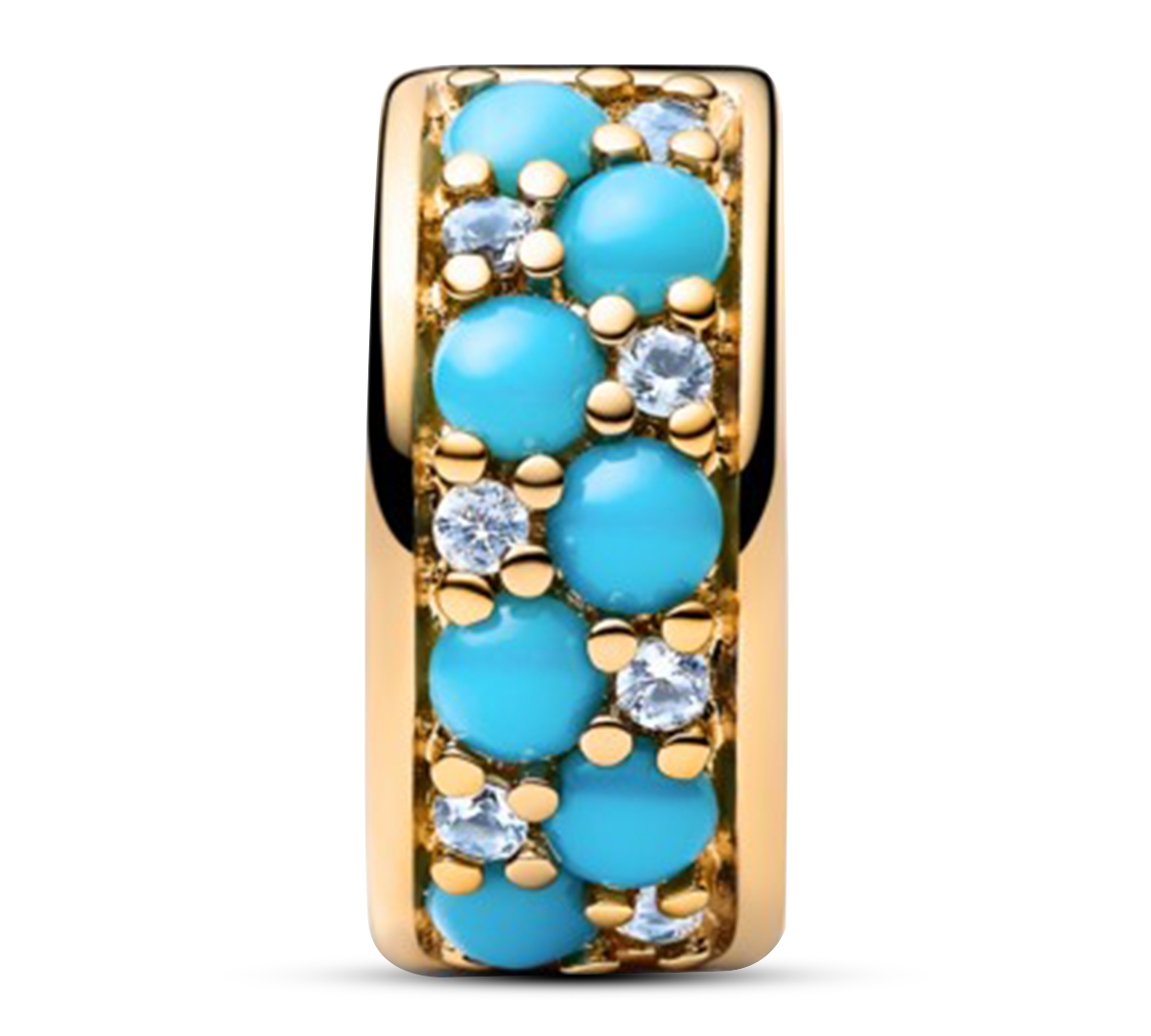 Pandora Aqua Blue Clip Charms In Blue