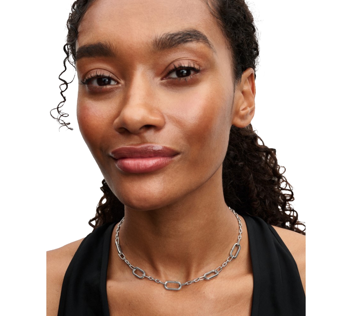 Pandora Five Links Chain Necklace In Metallic