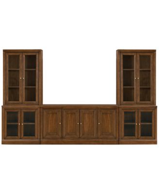 Amren 129" Wood 4 Door Console with Door Hutches and 2 Door Bases