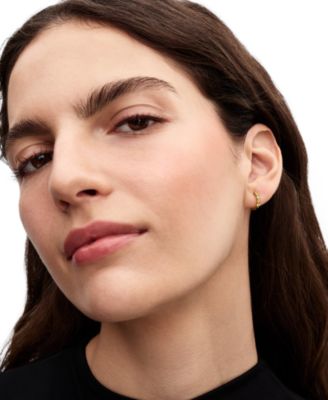 Yellow Huggie Earrings