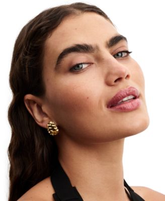 Rippled Wide Hoop Earrings