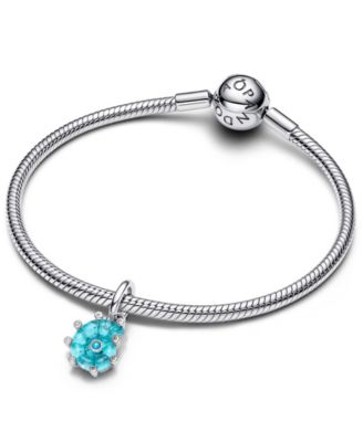 Blue Murano Glass Sea Snail Dangle Charms