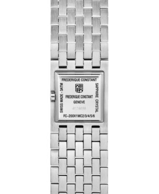 Women's Manchette Silver-Tone Stainless Steel Bracelet Watch, 25.7mm