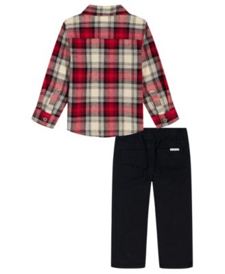 Boys' 2T-7 Woven Shirt and Pants, 2-Piece Set