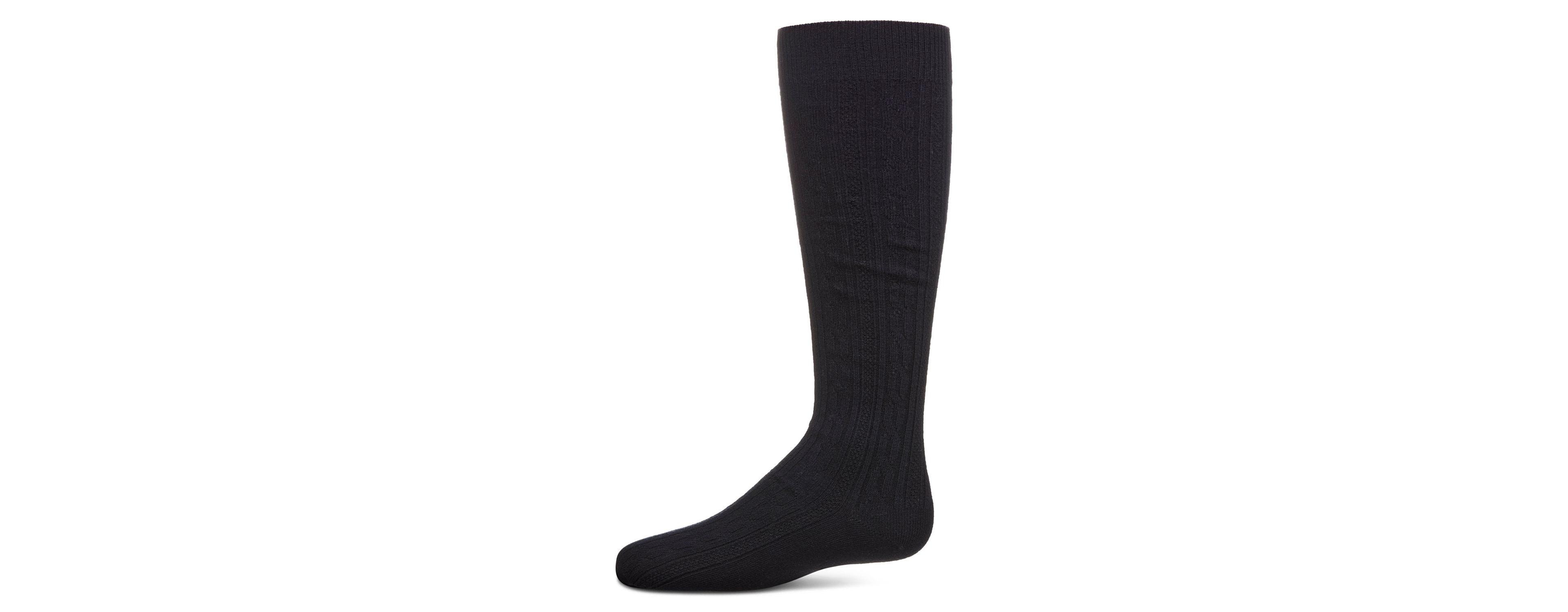 Memoi Cable Knit Girls Cotton Blend Knee High Socks