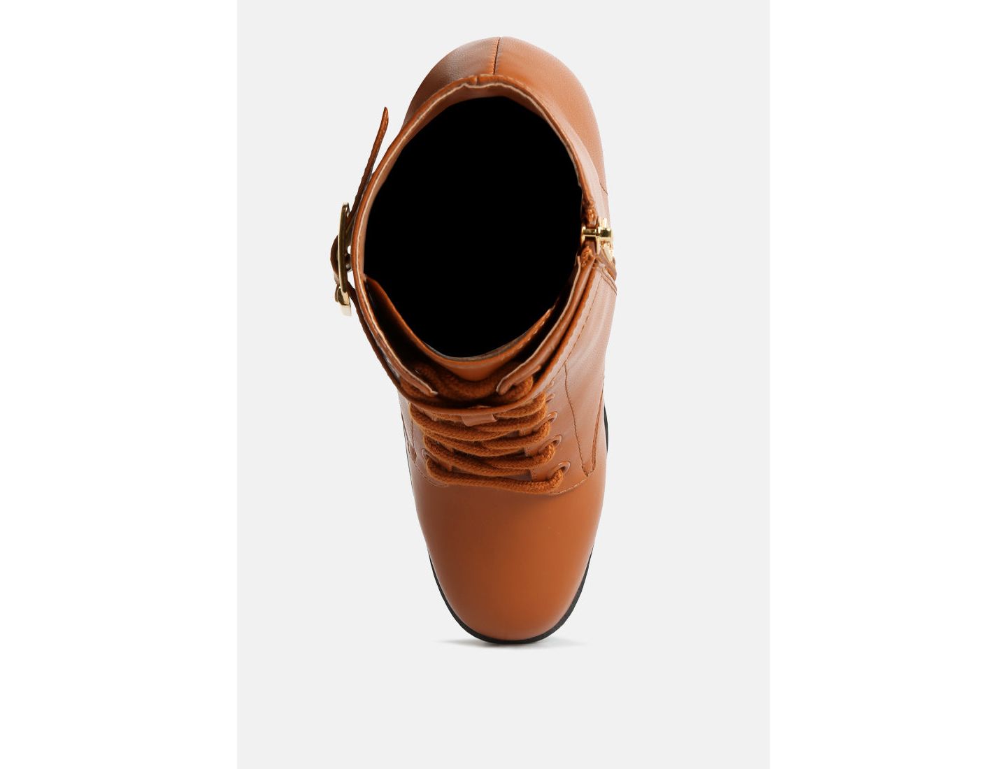 Женские ботинки London Rag Grahams faux leather lace up, цвет: Бежевый / Хаки — фото 5