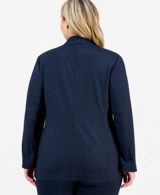 Plus Size Faux Double Breasted Blazer