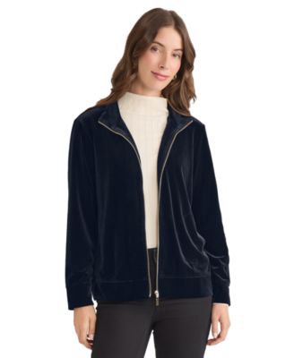 Women's Velour Zippered Jacket