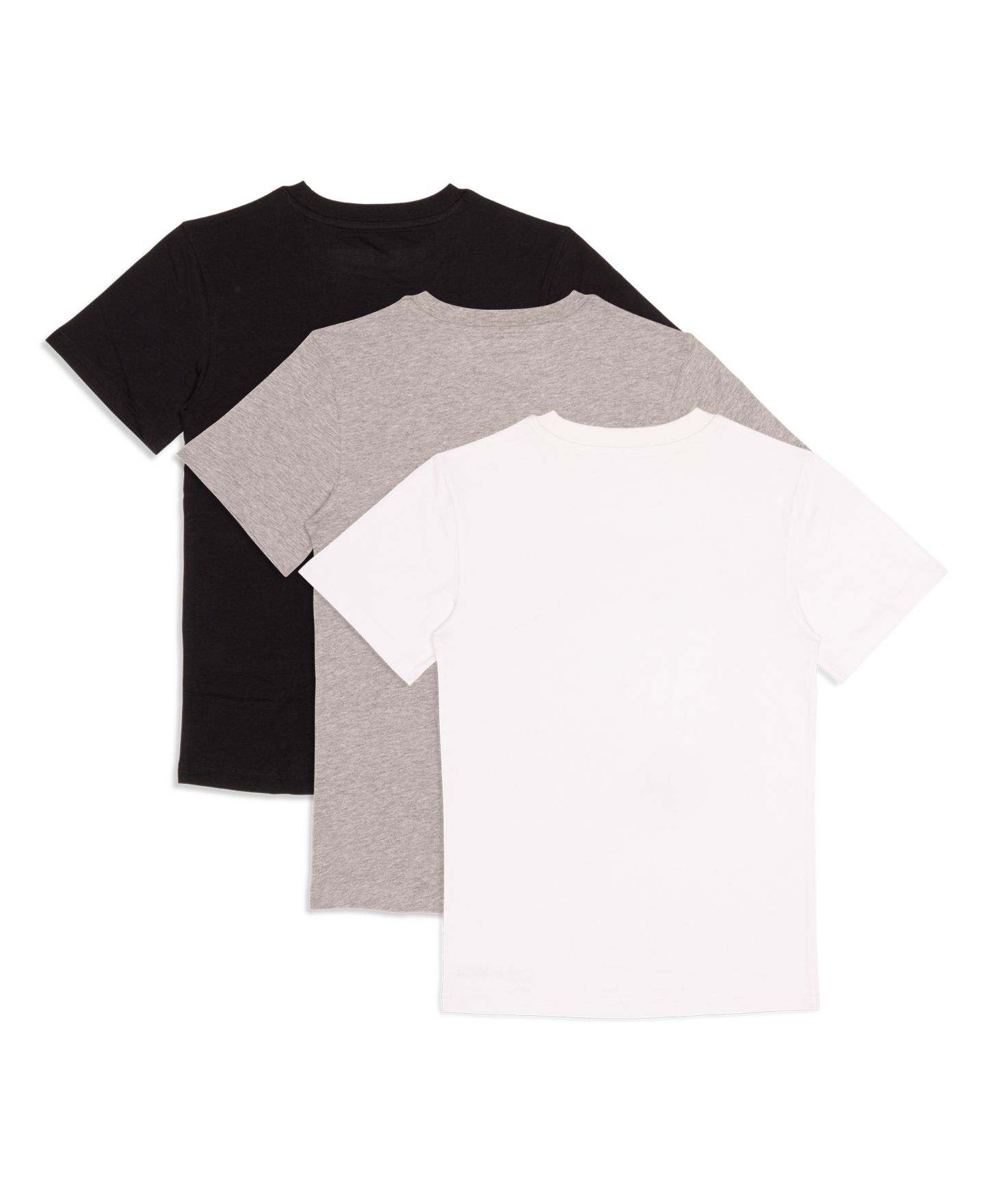 Футболки Calvin Klein Cotton, 3-Pack для мальчиков, цвет: Чёрный / Серый — фото 2