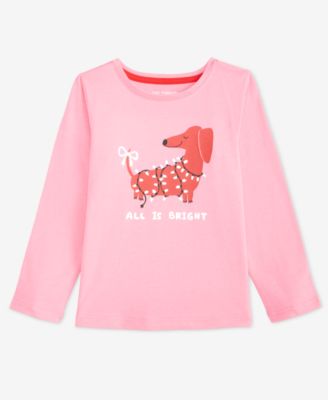 Epic Threads - Toddler Girls Dog Graphic All is Bright T-Shirt