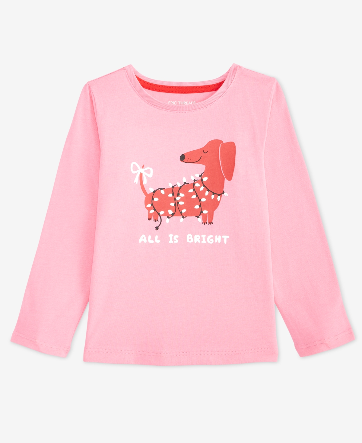 Epic Threads Girls Toddler 2t-4t Dog Graphic Print T-shirt, Macy's Exclusive In Pink