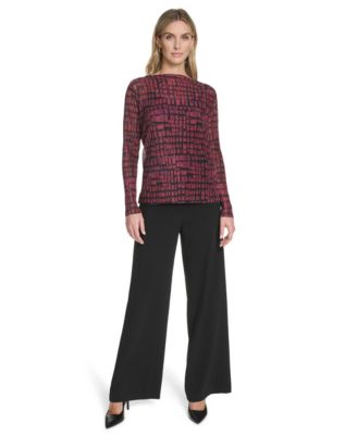 Petite Printed Long Sleeve Top