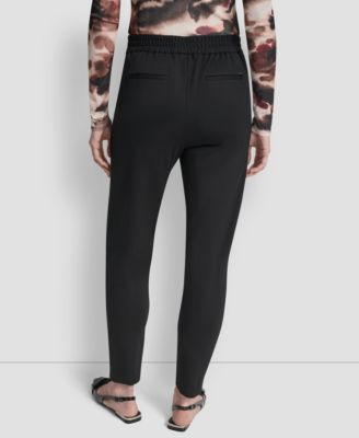 Women's Pleated Ponte Ankle Pants