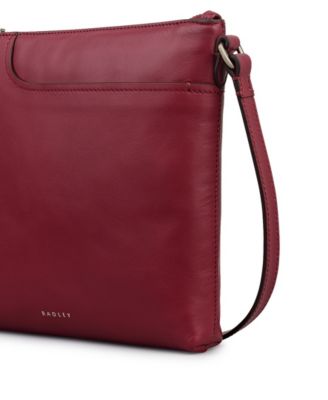 Pockets Mini Leather Ziptop Crossbody Bag