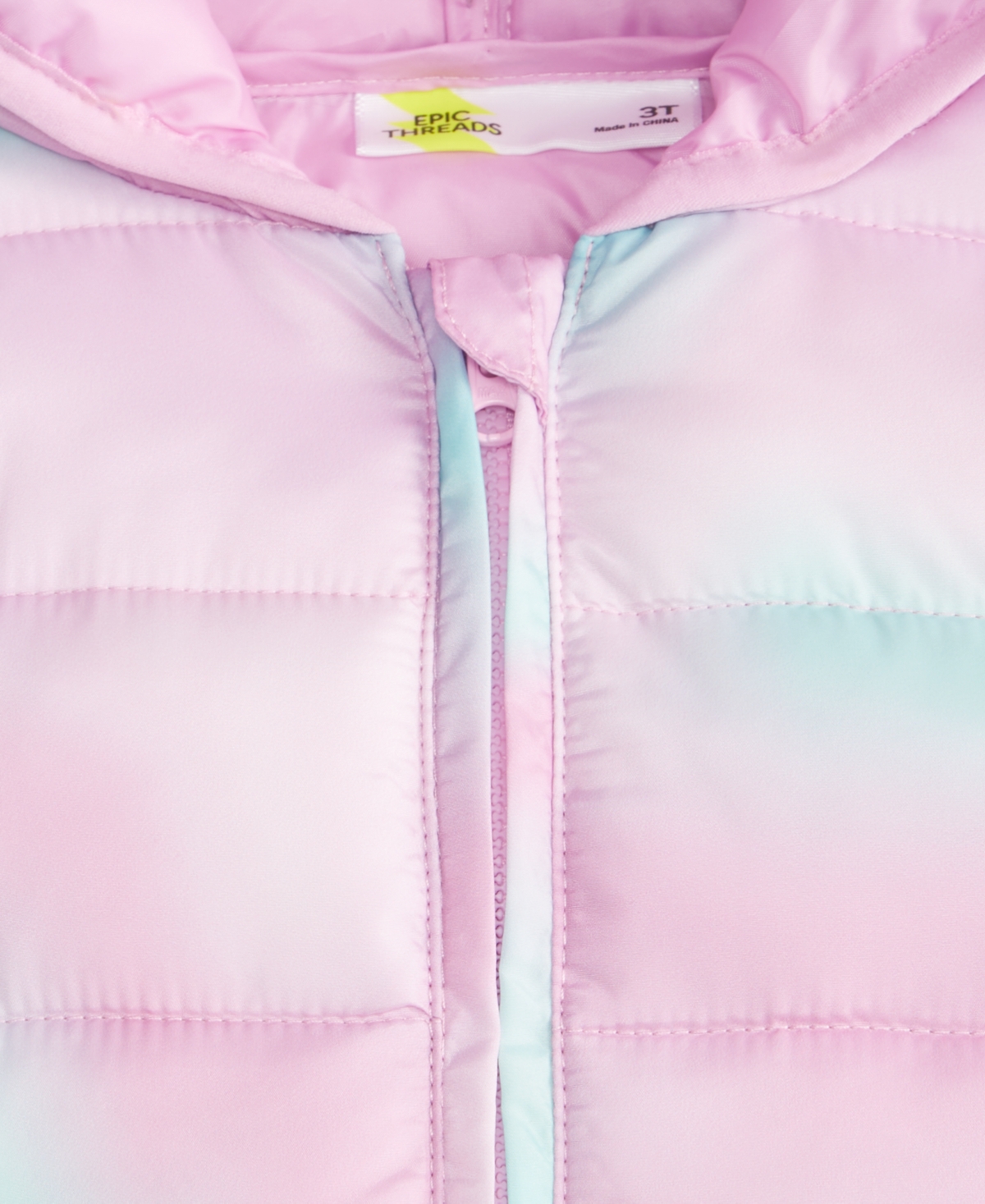 Epic Threads Girls' Toddler 2t-4t Cat Midweight Hooded Puffer Jacket, Macy's Exclusive In Pink