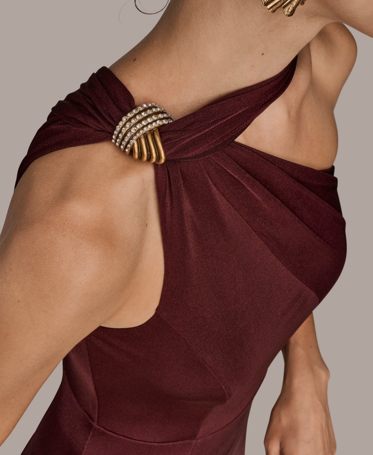 Donna Karan New York Women's One Shoulder Sleeveless Dress