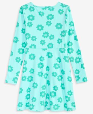 Girls' 5-20 Floral Print Long-Sleeve Dress, Macy's Exclusive