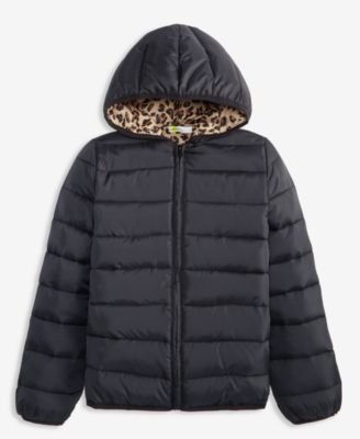 Epic Threads - Girls 5-20 Long-Sleeve Leopard Puffer Jacket