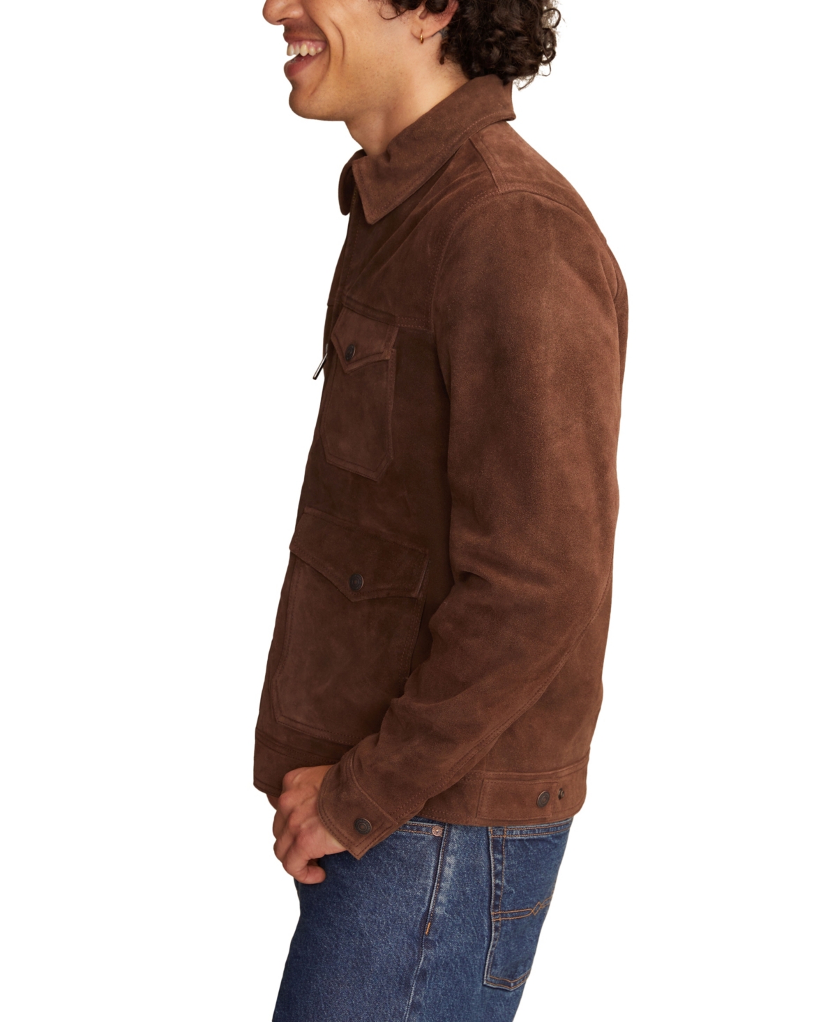 Lucky Brand Suede Ranch Jacket In Brown
