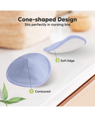 Maternity 14pk Organic Nursing Pads, Washable Breast Pads + Wash Bag, Reusable Nipple Pads