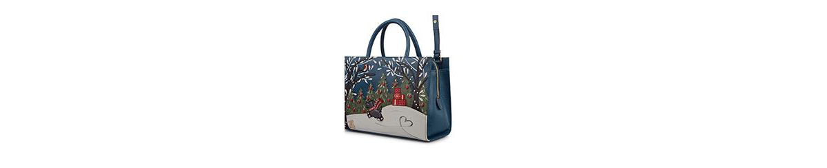 Radley London An Ice Day Medium Leather Ziptop Satchel In Blue