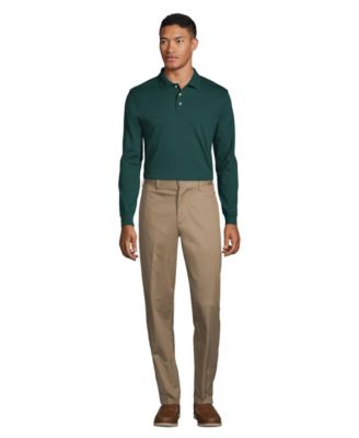 Men's School Uniform Long Sleeve Interlock Polo Shirt