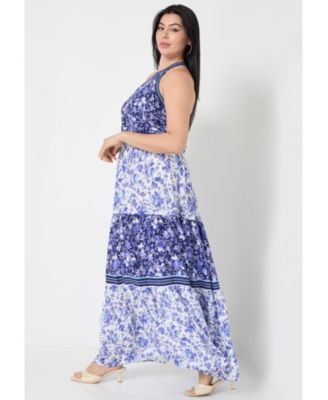 Women's June + Vie One-Shoulder Tiered Maxi Dress