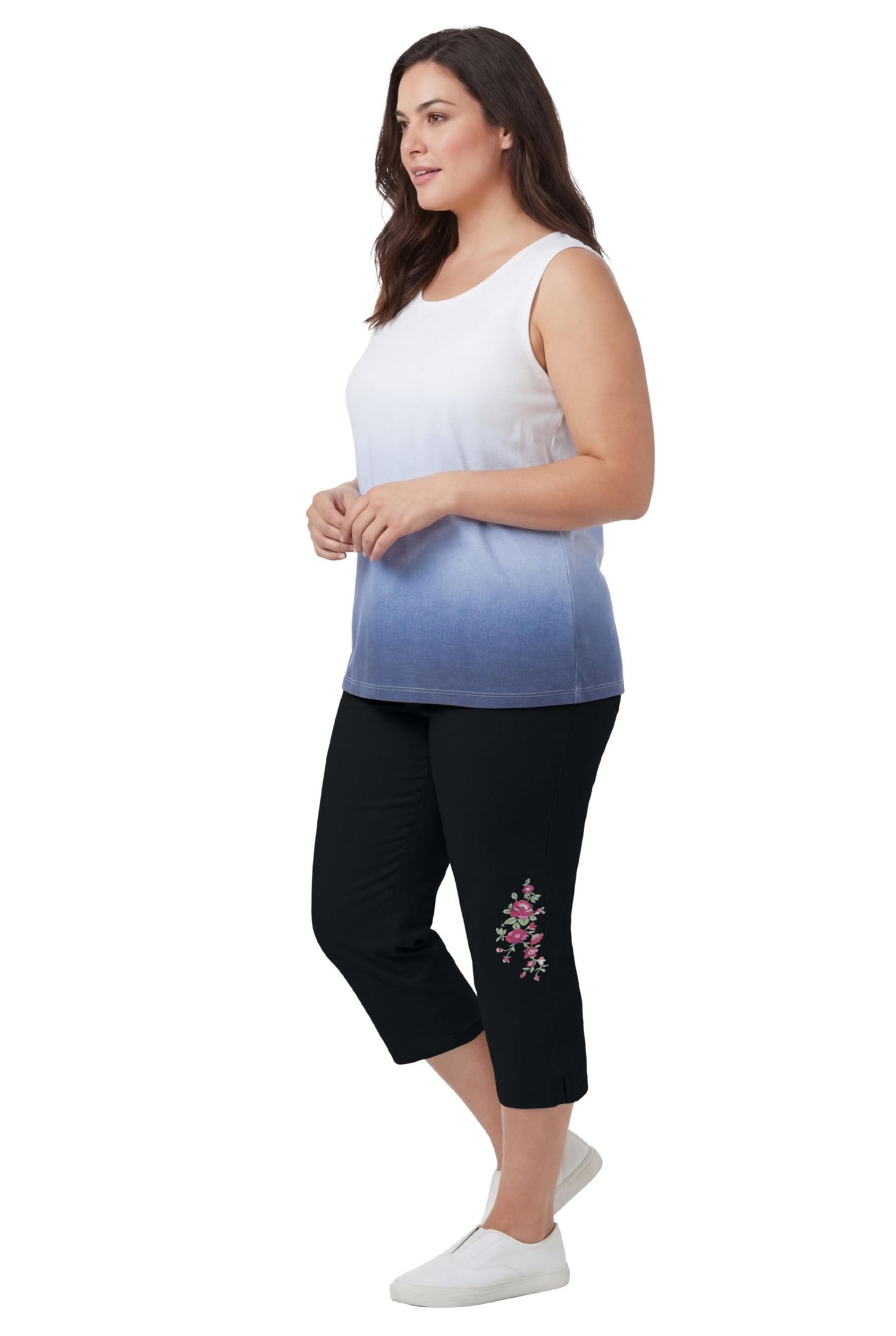 Women's Within Stretch Denim Five-Pocket Capri Jeans