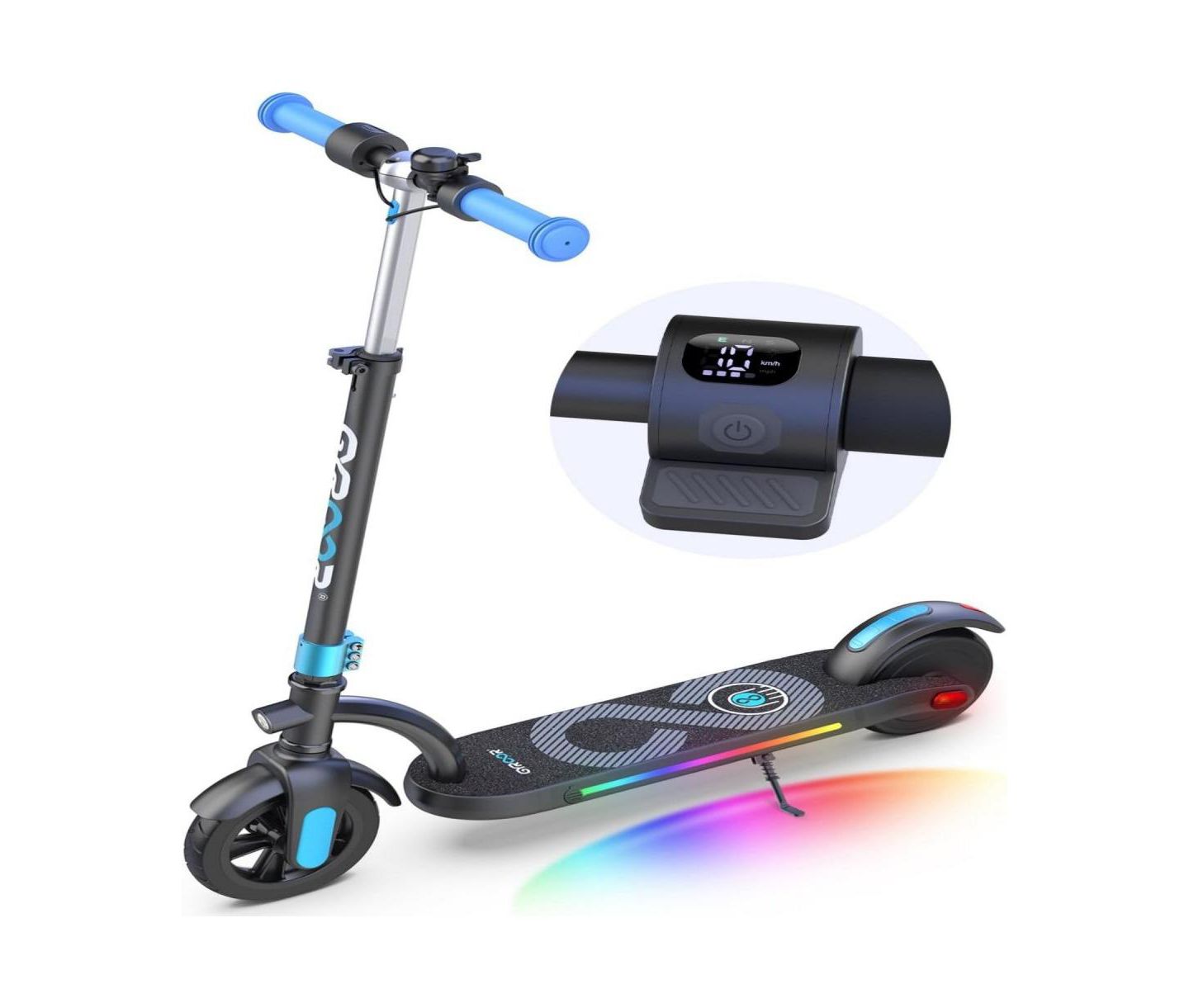 Детская игрушка Everyfun 180W Electric Scooter with Adjustable Height and LED Display, 143 lbs Capacity, Ages 6-12 — фото 1