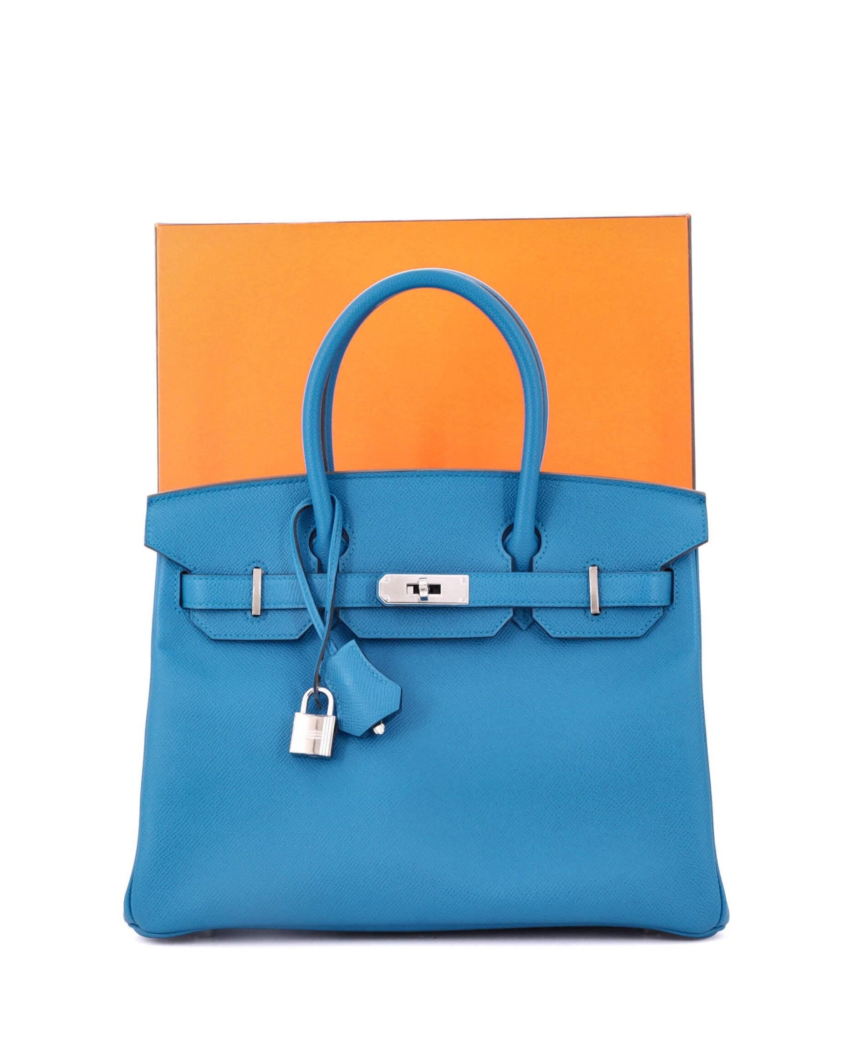 Pre-Owned Hermes Birkin Handbag Epsom with Palladium Hardware