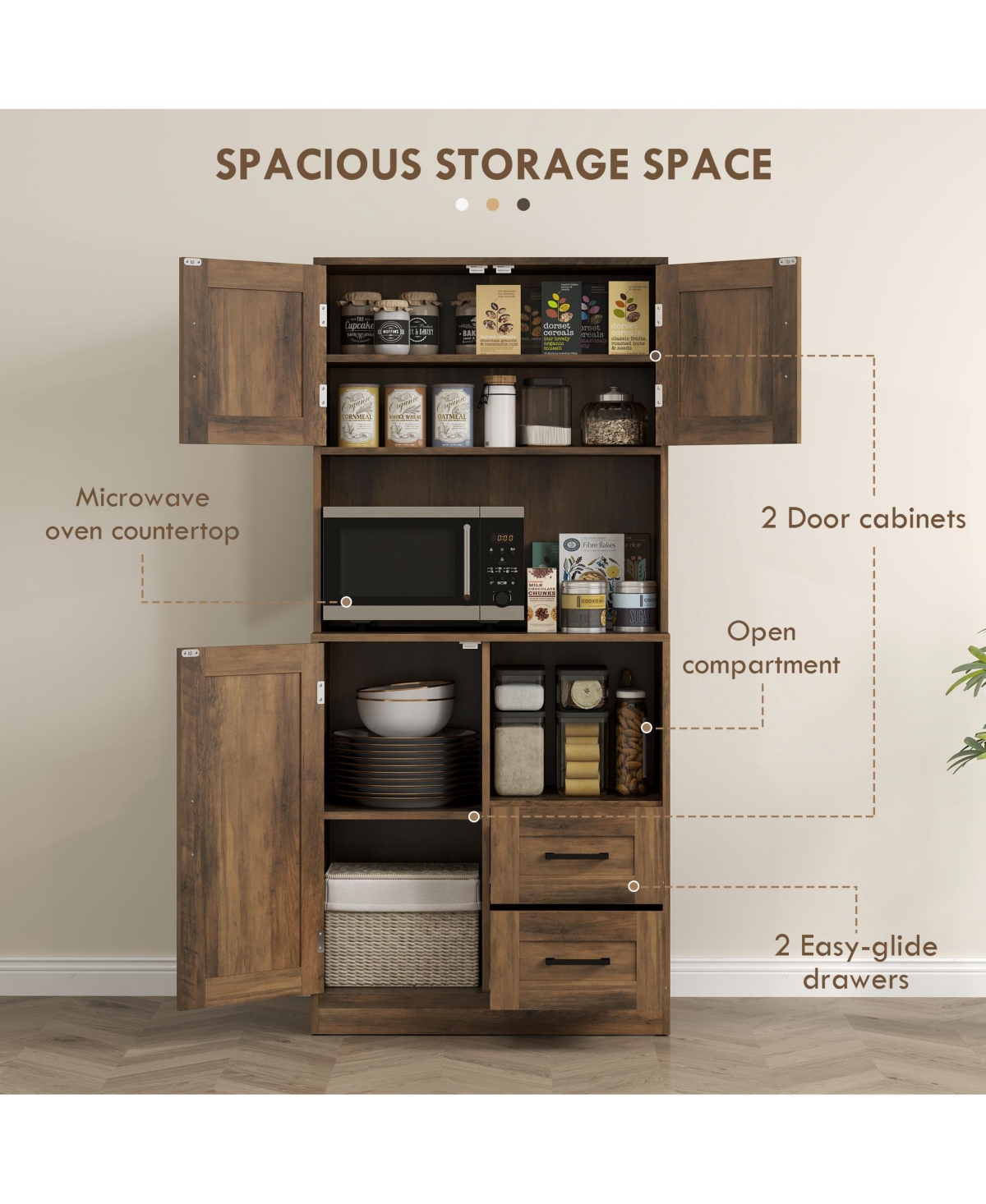 Slickblue Small Kitchen Durable Storage Cabinet with Efficient Space-Saving Design