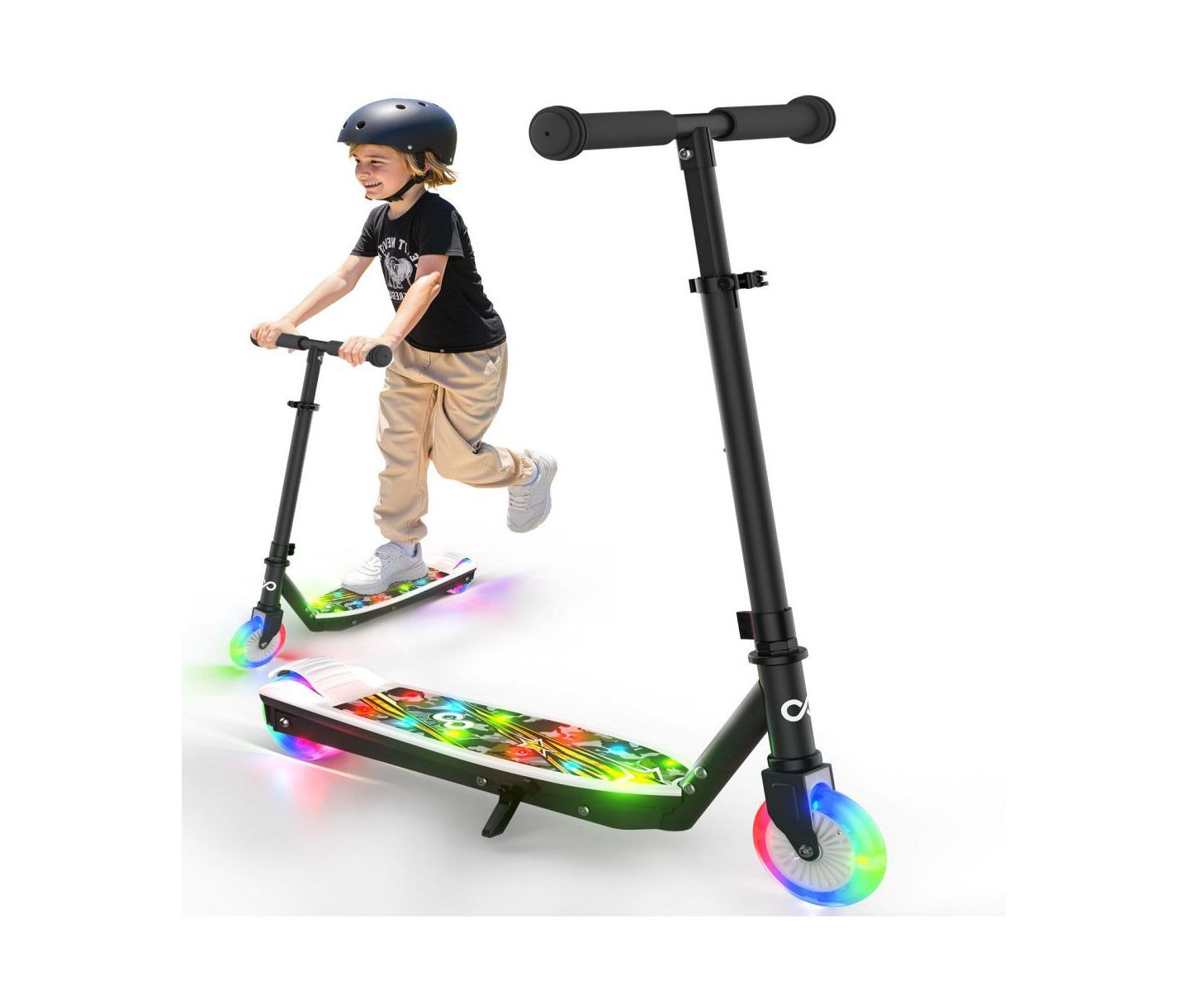 Детская игрушка Everyfun Electric LED-Light Adjustable-Height Scooter, 110 lb Capacity, Ages 3-12 — фото 1