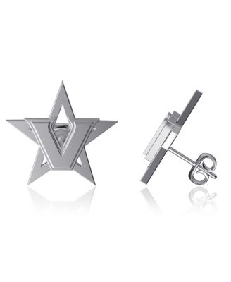 Dayna Designs - Vanderbilt Commodores Team Logo Silver Post Earrings