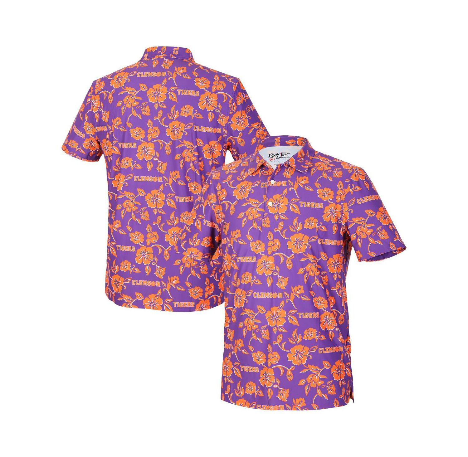 Men's Purple Clemson Tigers Pua Performance Polo Shirt