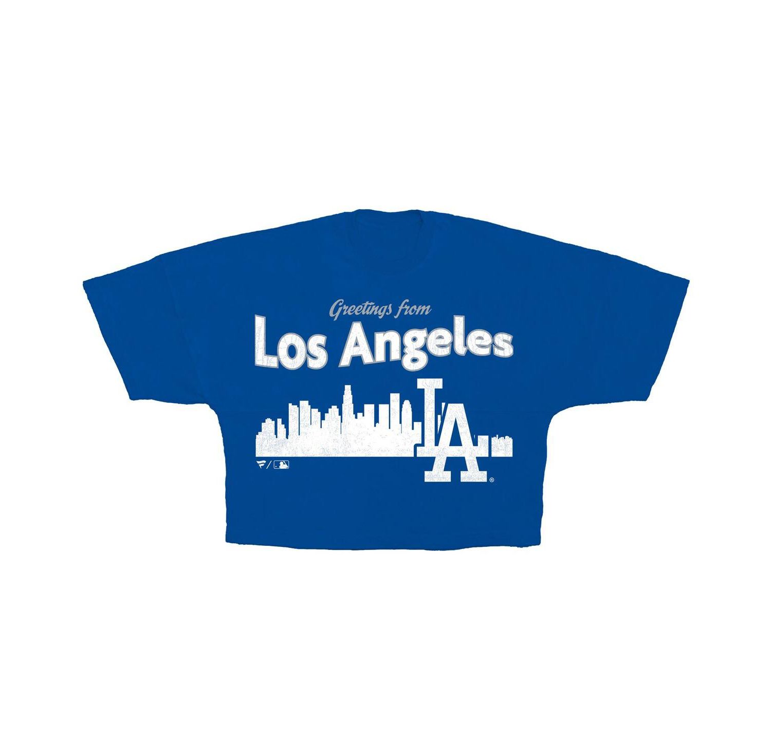 Women's Royal Los Angeles Dodgers Skyline Crop T-Shirt