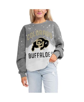 Gameday Couture - Women's Gray Colorado Buffaloes Twice As Nice Faded Crewneck Sweatshirt
