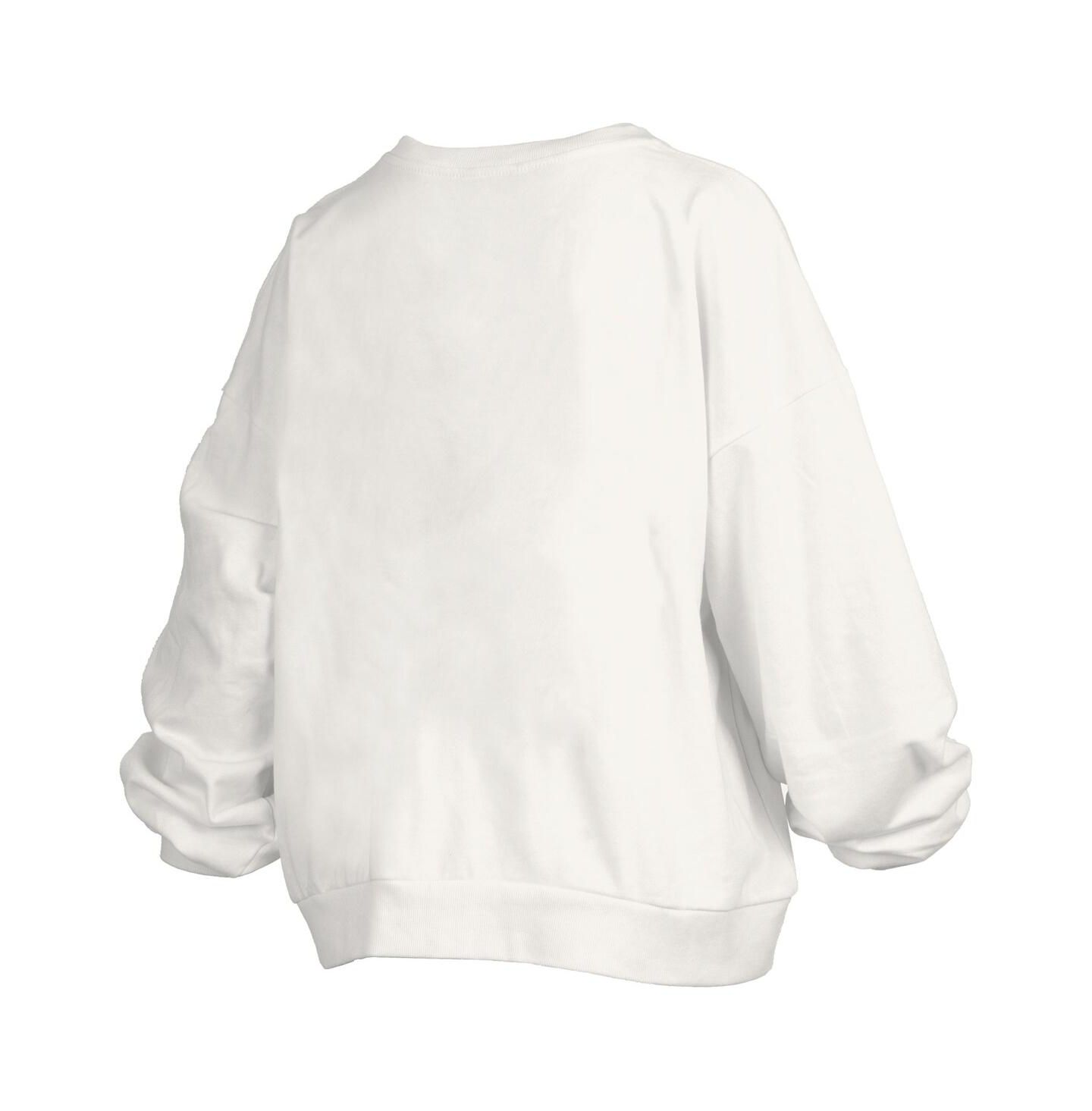 Женская толстовка Pressbox White Virginia Cavaliers Oversized Janice Retro Waist-Length Pullover — фото 2